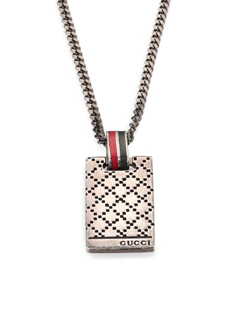 gucci silver pendant for men|Gucci pendant necklace unisex.